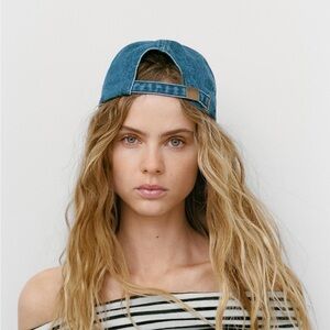 Zara limited edition minimalist denim cap